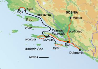Map Croatia Coast 