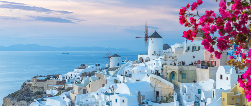 greece landing santorini