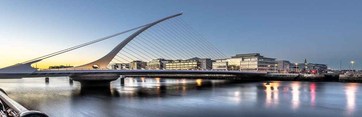 Samuel Beckett Bridge At Sunset Dublin Ireland 97037639 cropped