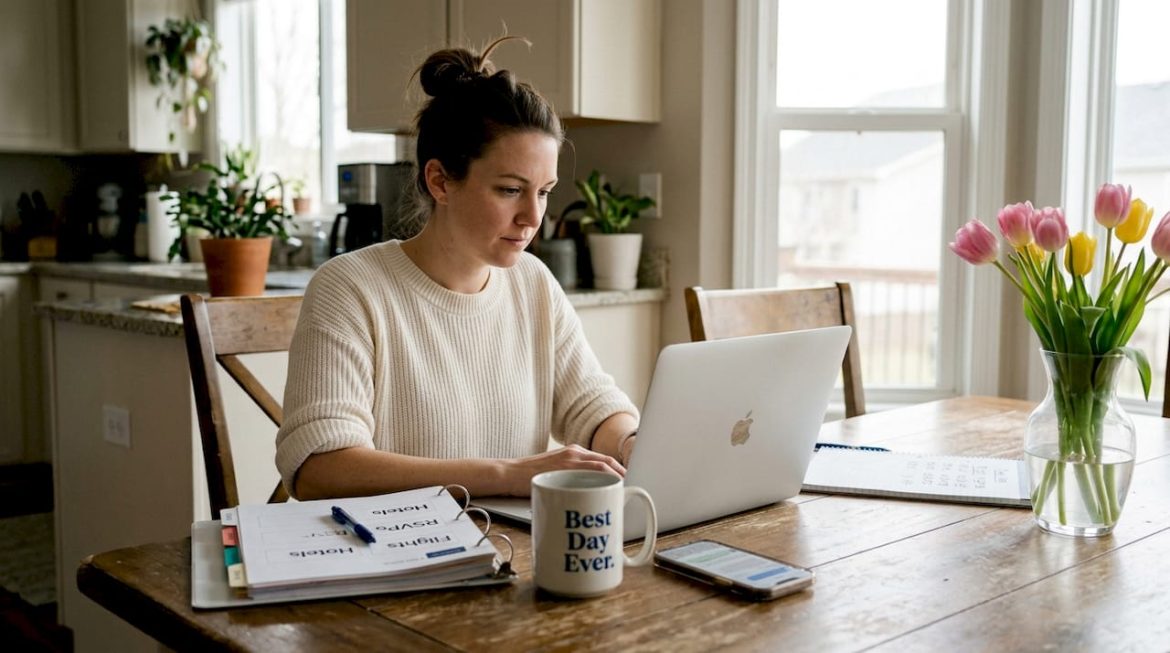 Wedding travel manager planning guest arrivals