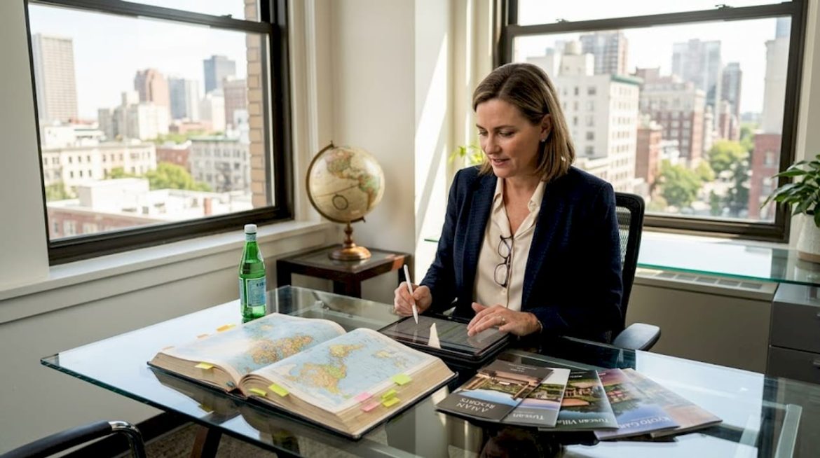 Travel advisor planning luxury trip