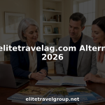 Luxury travel advisor meeting with clients