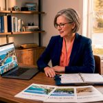 Travel consultant planning luxury destinations