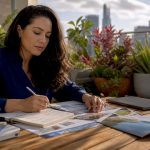 Woman planning personalized travel itinerary