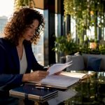 Wedding planner reviewing destination wedding contracts