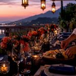 Luxury villa terrace set for milestone dinner celebration