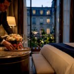 Luxury hotel room prepared for anniversary arrival