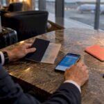 Traveler preparing passport authorization application