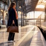 Traveler preparing for Paris to Provence train journey
