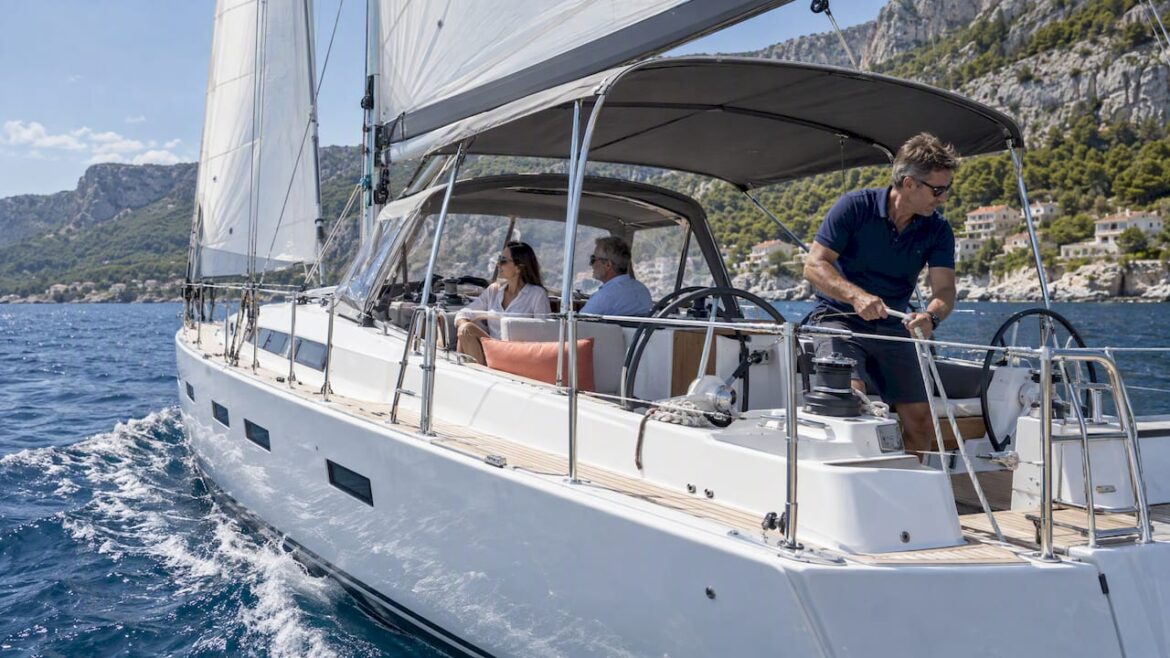 Crewed yacht sailing Croatia’s Dalmatian coast