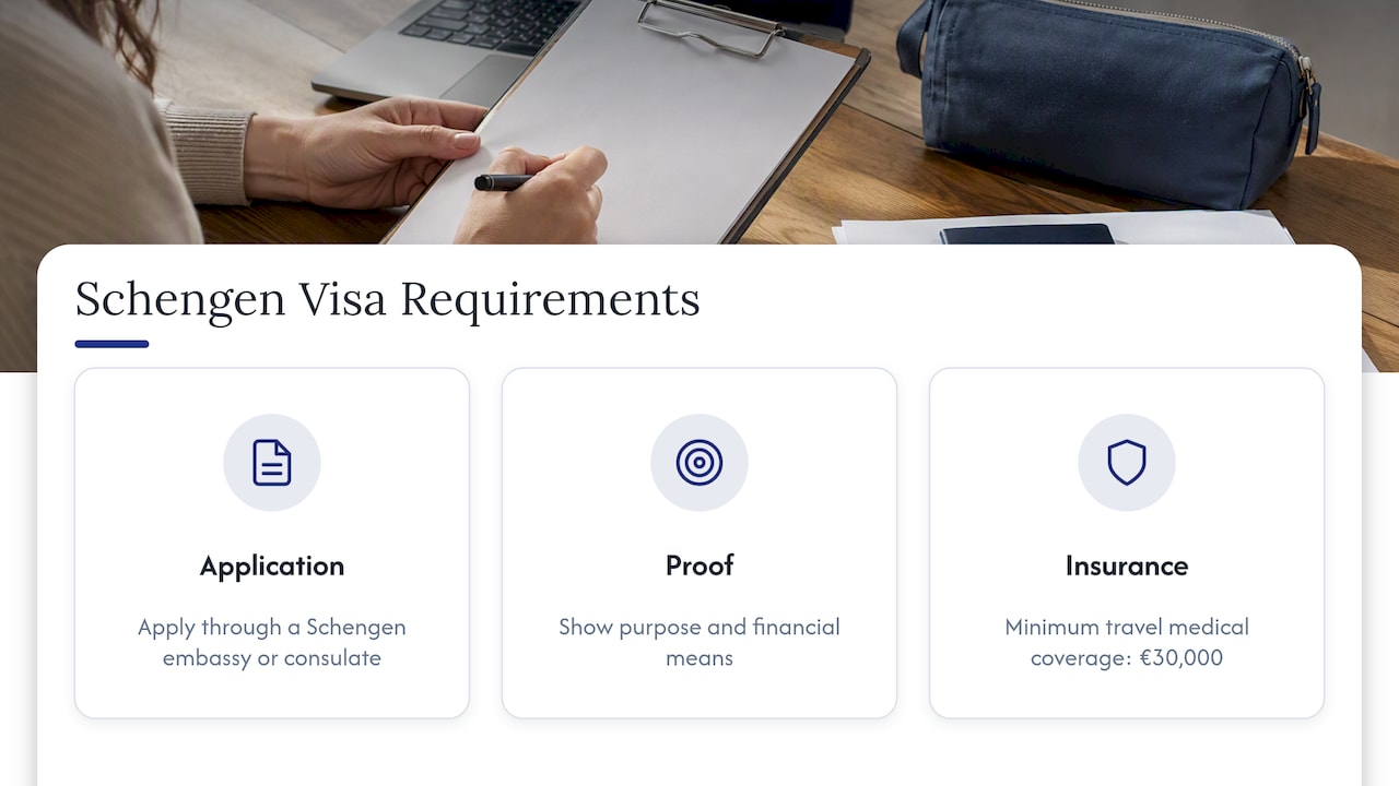 Schengen visa application requirements and insurance coverage